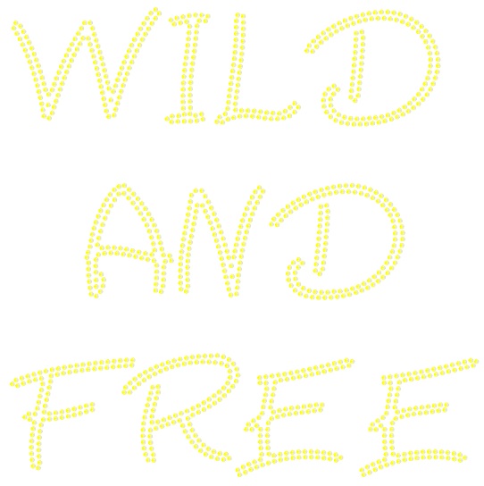 Wild and Free Sequin Design - Gold
